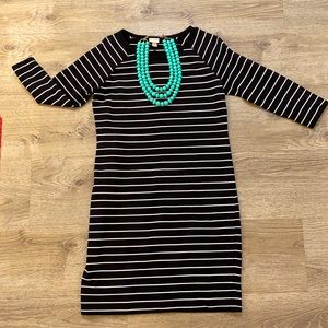 Striped sweatshirt dress